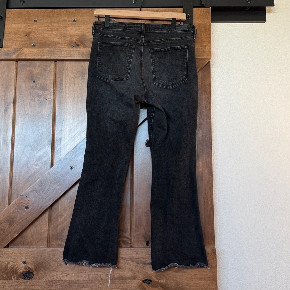 AG Jodi Crop Flared Jeans with Frayed Hem Size 30 - Picture 2 of 6